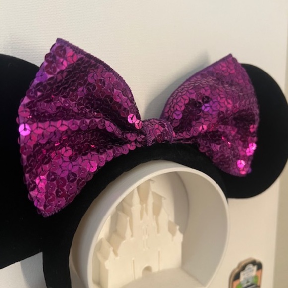 Disney Parks Minnie Mouse Pin Trader Ears Headband - Picture 3 of 6